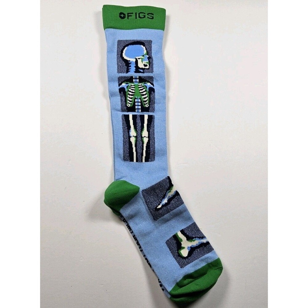 FIGS Compression We've Got Your Back Chiropractic X Ray Socks Size S